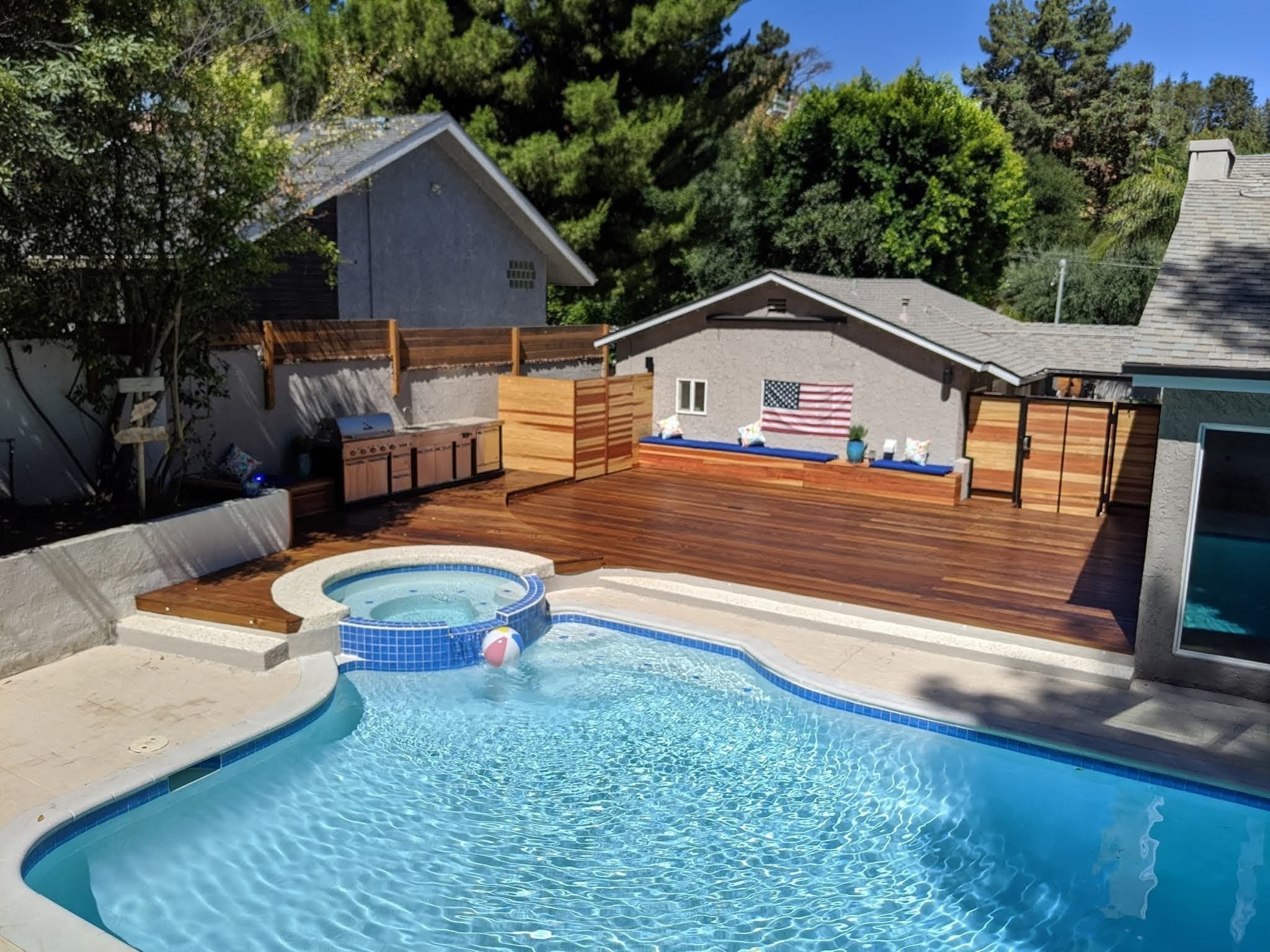 backyard with pool